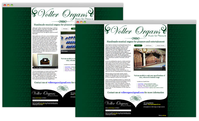 Voller Organs Website