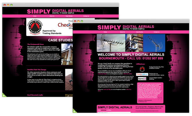 Simply Digital Aerials Website